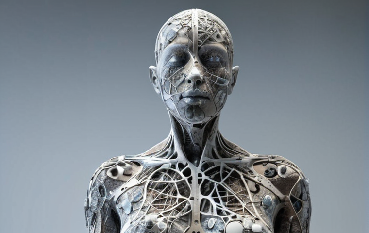 **Abstract sculpture visualizing air pollution data, reflecting human health impact.** (Focus: Data-driven sculpture, pollution concept)
