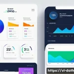 Home 13 데이터 시각화의 사용자 경험 개선 전략 - A modern, user-friendly data visualization dashboard interface designed for Vietnamese users, featur...